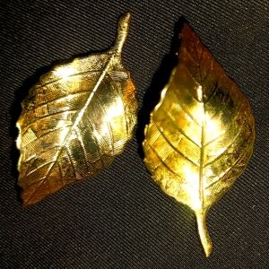 Gold Plated Leaf Earrings